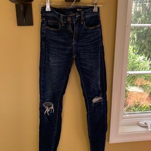 Blank nyc mid rise skinny dark denim jean size 25